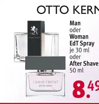 Rossmann Otto kern man oder woman edt spray oder after shave Angebot