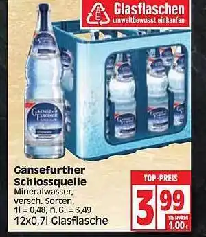 Edeka Gänsefurther schlossquelle Angebot