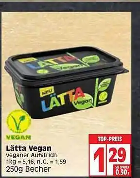 Edeka Lätta vegan Angebot