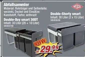 Poco Abfallsammler, double-boy smart 30dt oder double-shorty smart wesco Angebot