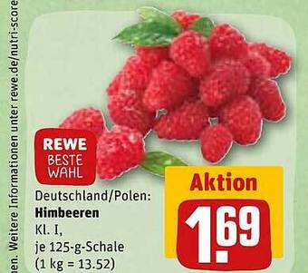 REWE Rewe beste wahl himbeeren Angebot