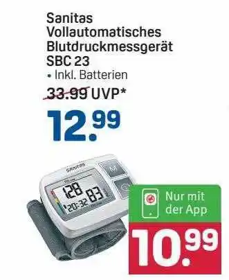 Rossmann Sanitas vollautomatisches blutdruckmessgerät sbc23 Angebot