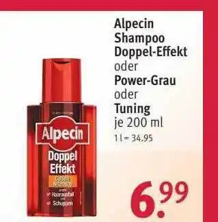 Rossmann Alpecin shampoo doppel-effekt oder power-grau oder tuning Angebot