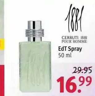 Rossmann Cerrruti 1881 pour homme edt spray Angebot