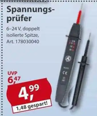 Sonderpreis Baumarkt Spannungsprüfer Angebot