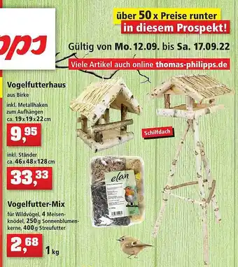 Thomas Philipps Vogelfutterhaus oder vogelfutter-mix Angebot