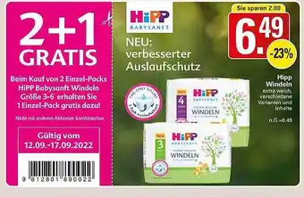 WEZ Hipp windeln Angebot