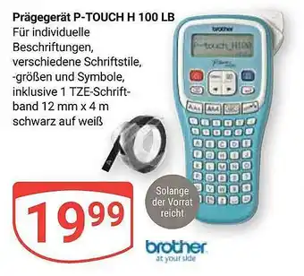 Globus Prägegerät p-touch h 100 lb brother Angebot