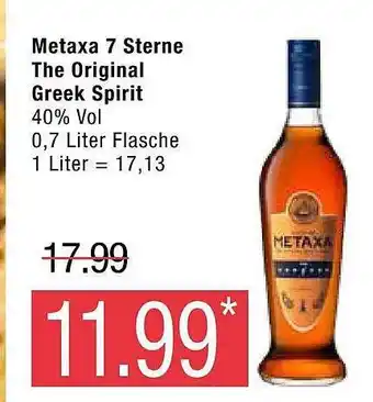 Marktkauf Metaxa 7 sterne the original greek spirit Angebot