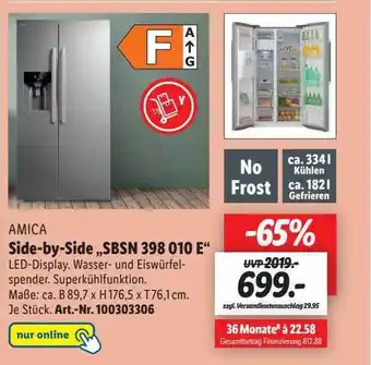 Lidl Amica side-by-side sbsn 398 010e Angebot