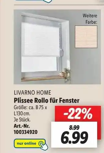 Lidl Livarno home plissee rollo für fenster Angebot