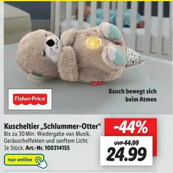 Lidl Fisher-price kuscheltier „schlummer-otter“ Angebot