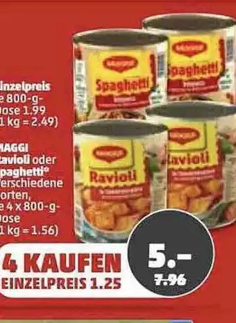 PENNY Maggi ravioli oder spaghetti Angebot