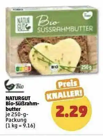 PENNY Naturgut bio-süßrahmbutter Angebot