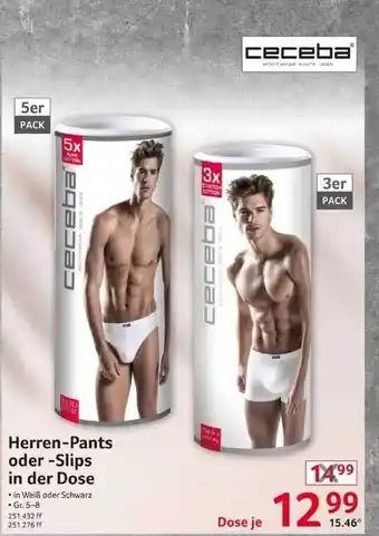 Selgros Herren-pants oder -slips in der dose ceceba Angebot