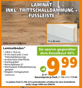 Globus Baumarkt Laminatboden Angebot