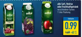 diska Albi Saft, Nektar o. Fruchtsaftgetrank 1L Angebot