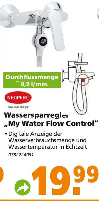 Globus Baumarkt Neoperl Wassersparregler ..My Water Flow Control" Angebot
