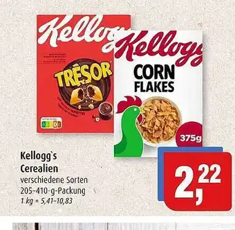 Markant Kellogg's cerealien Angebot