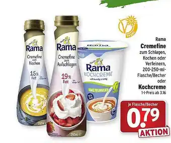 Wasgau Rama cremefine oder kochcreme Angebot