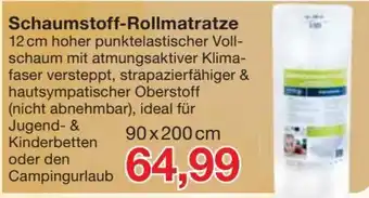 Jawoll Schaumstoff Rollmatratze 90 x 200 cm Angebot