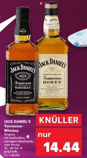 Kaufland Jack Daniel's Tennessee Whiskey 0,7 L-Fl. Angebot