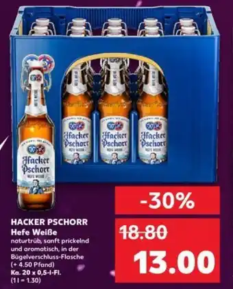 Kaufland Hacker Pschorr Hefe Weiße naturtrüb Ka. 20x0,5 L-Fl. Angebot