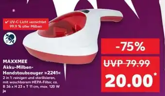 Kaufland Maxxmee Akku Milben Handstaubsauger 2241 Angebot