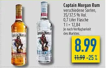 diska Captain morgan rum Angebot