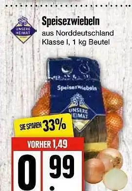 E-Center Unsere heimat speisezwiebeln Angebot