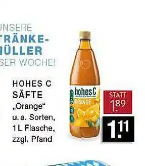 Edeka Zurheide Hohes c säfte orange Angebot