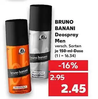 Kaufland Bruno banani deospray men Angebot