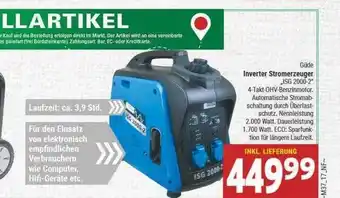 Marktkauf Güde inverter stromerzeuger Angebot