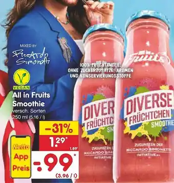 Netto Marken-Discount All in fruits smoothie Angebot