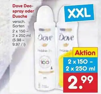 Netto Marken-Discount Dove deospray oder dusche Angebot