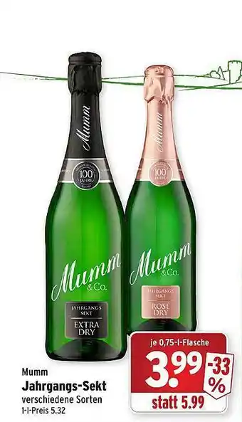 Wasgau Mumm jahrgangs-sekt Angebot