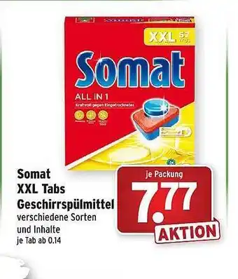 Wasgau Somat xxl tabs geschirrspülmittel Angebot