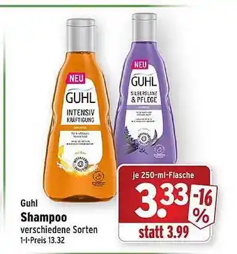 Wasgau Guhl shampoo Angebot