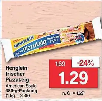 Famila Nord West Henglein frischer pizzateig Angebot