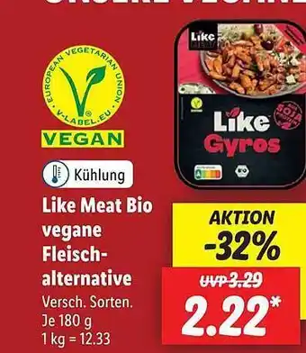 Lidl Like meat bio vegane fleischalternative Angebot