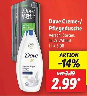 Lidl Dove creme- pflegedusche Angebot