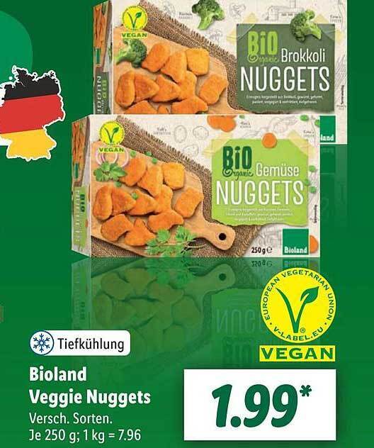 Bioland veggie nuggets Angebot bei Lidl