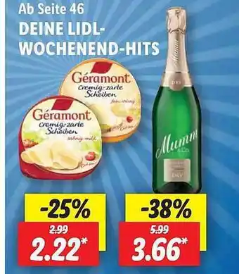 Lidl Géramont oder mumm Angebot