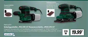 Lidl Parkside schwingschleifer pss270c3 oder exzenterschleifer pexs270c3 Angebot