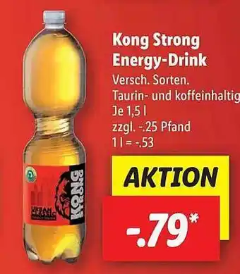 Lidl Kong strong energy drink Angebot