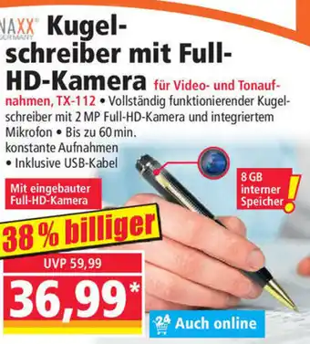 Norma Kugelschreiber mit Full HD Kamera Angebot