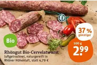 tegut Rhöngut Bio Cervelatwurst 100 g Angebot