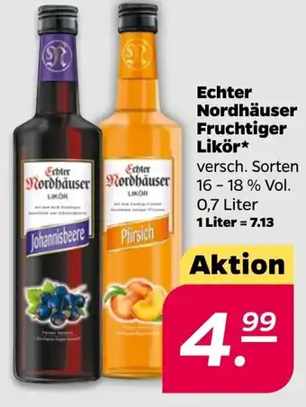 NETTO Echter Nordhäuser Fruchtiger Likör 0,7 Liter Angebot