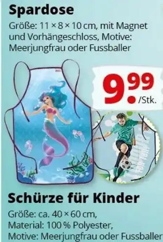 Groschen Spardose oder Schürze für Kinder Angebot