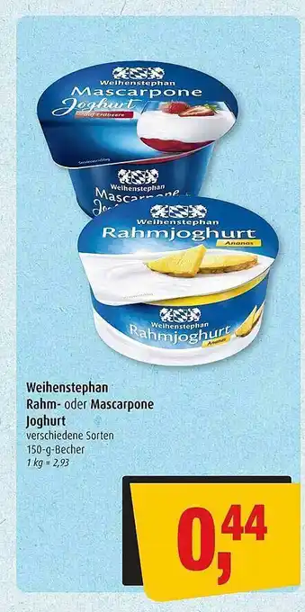 Markant Weihenstephan rahm oder mascarpone joghurt Angebot